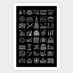 TRAVEL AND TOURISM ICONS Sticker